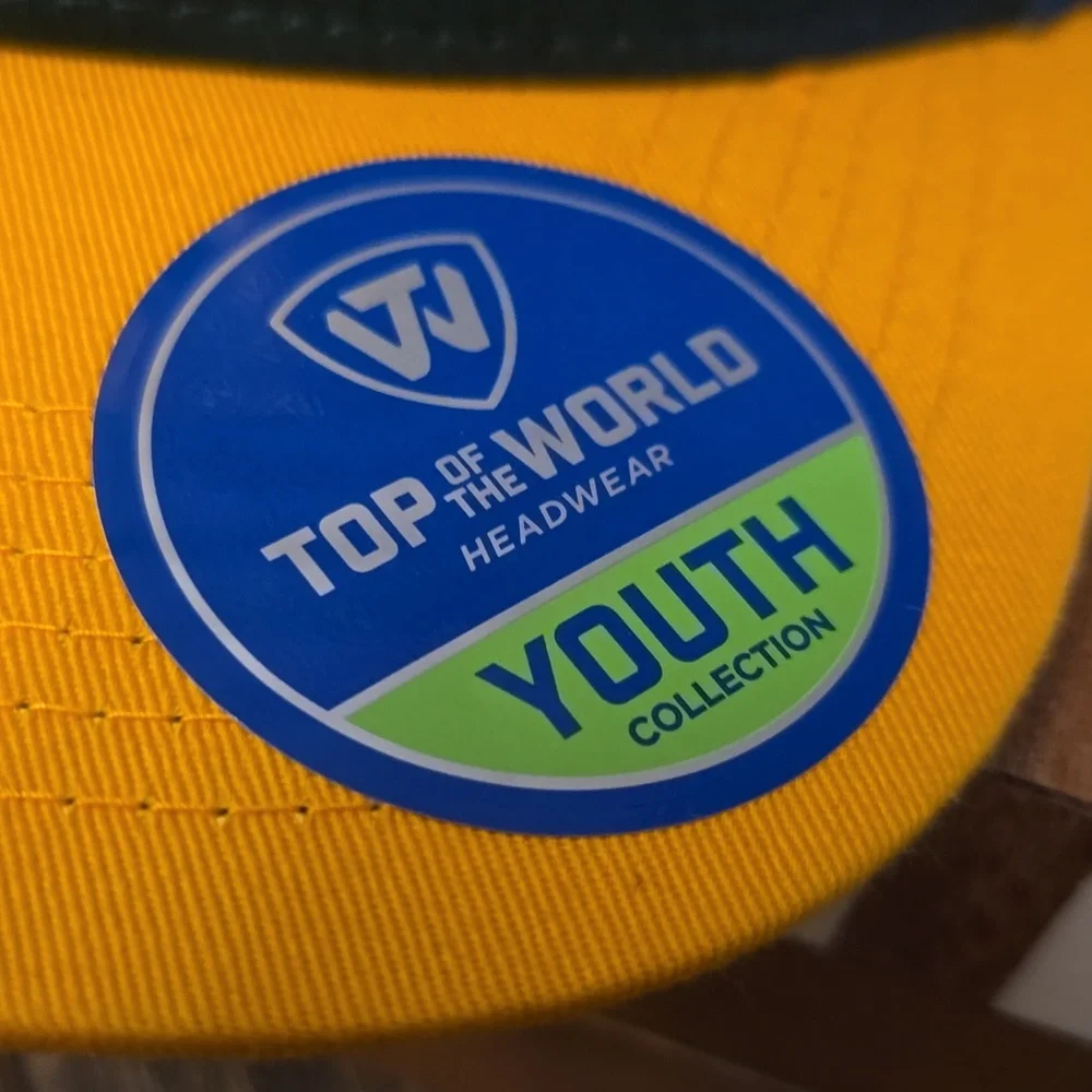 Top of the World Green and Gold BU Youth Cap